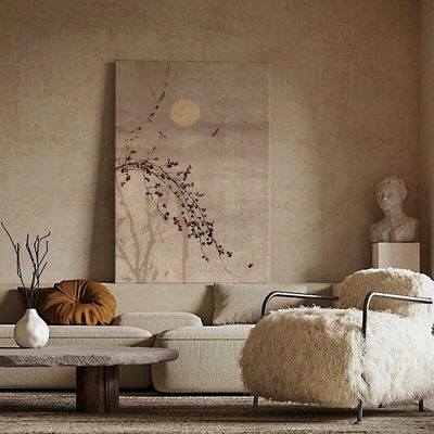 Elegant Chinese-style printed oil paintings, suitable for hotel wall decoration