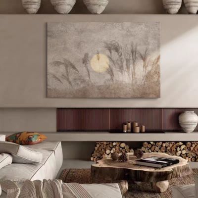 Elegant Chinese-style printed oil paintings, suitable for hotel wall decoration