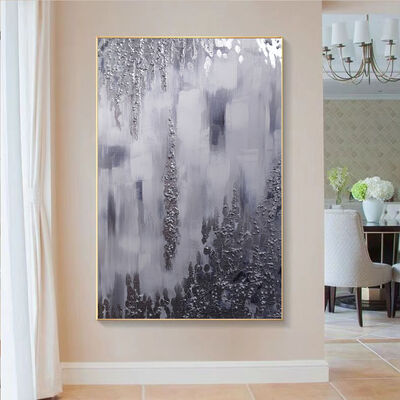 100% Handmade Hand Painted Oil Painting Abstract Landscape Canvas Wall Art with 3D Relief and Customized Size