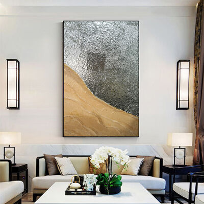 MJSP Luxury Modern Hand Painted Oil Painting with 3D Relief Matte Texture Abstract Landscape Canvas Wall Art Customizable Size