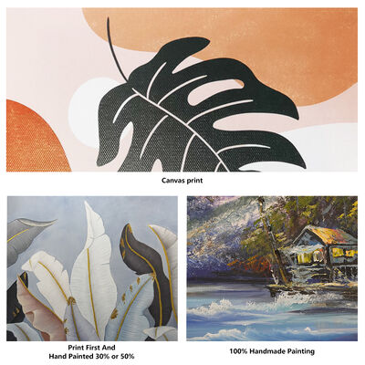 MJSP Luxury Modern Hand Painted Oil Painting with 3D Relief Matte Texture Abstract Landscape Canvas Wall Art Customizable Size