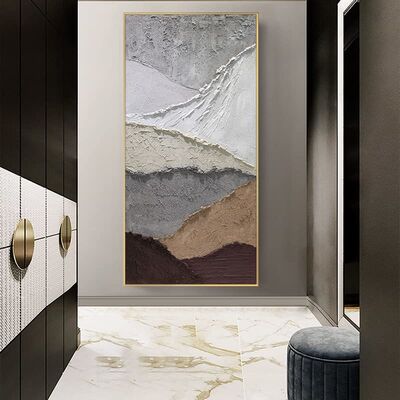 Customized Size Hand Painted Oil Painting with Hand Applied Gold Leaf and Eco-Friendly Acrylics on Canvas Wall Art