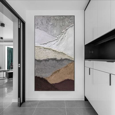 Customized Size Hand Painted Oil Painting with Hand Applied Gold Leaf and Eco-Friendly Acrylics on Canvas Wall Art