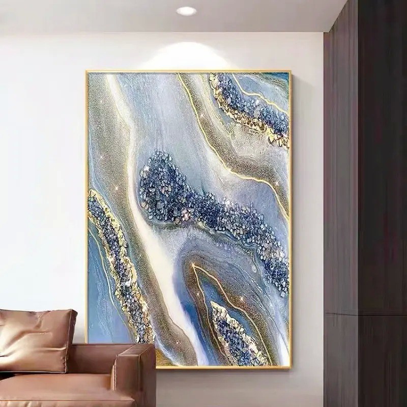 3D Abstract Oil Handmade Canvas Wall Art Painting Framed Luxury for Wall Decor